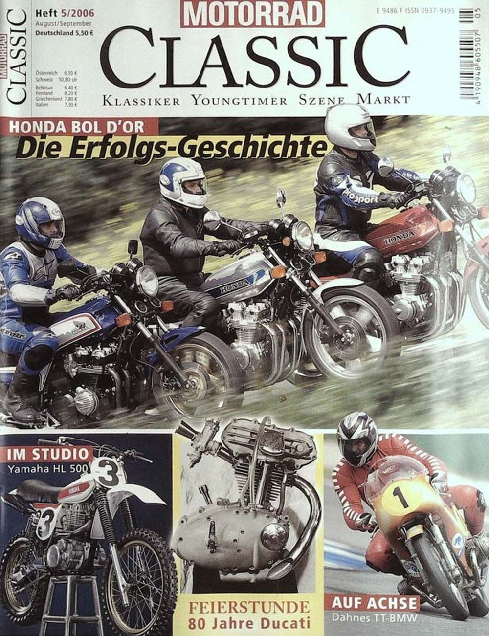 Motorrad Classic Magazin Deutschland 2006-05 Honda Bol D'Or Yamaha HL 500 Ducati