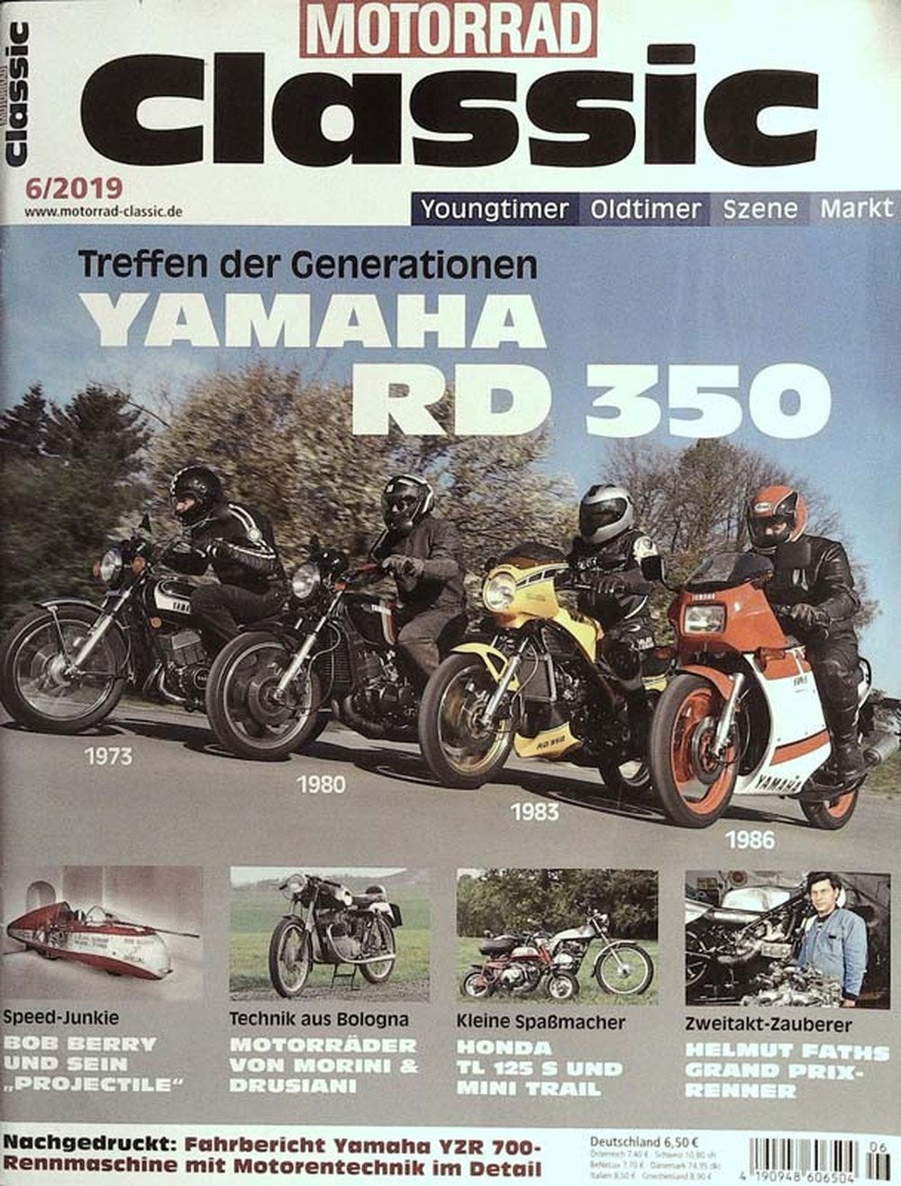 Motorrad Classic Magazin Deutschland 2019-06 Bob Berry Helmut Fath Morini & Drusiani