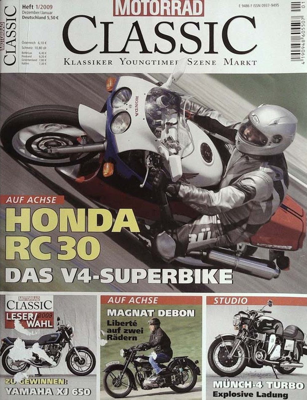 Motorrad Classic Magazin Deutschland 2009-01 Honda RC30 V4-Superbike Yamaha XJ 650