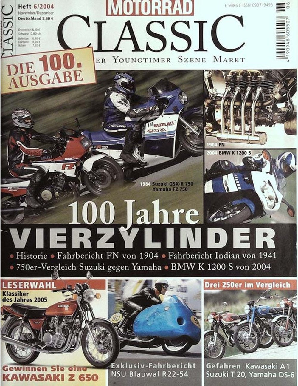 Motorrad Classic Magazin Deutschland 2004-06 Vierzylinder-Motorräder Motorradgeschichte Suzuki GSX-R 750