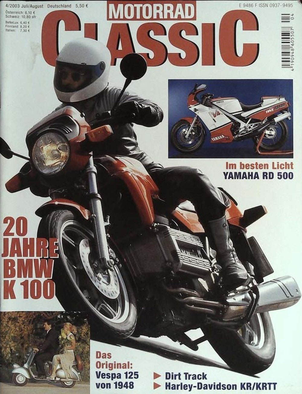 Motorrad Classic Magazin Deutschland 2003-04 BMW K 100 Yamaha RD 500 Vespa 125