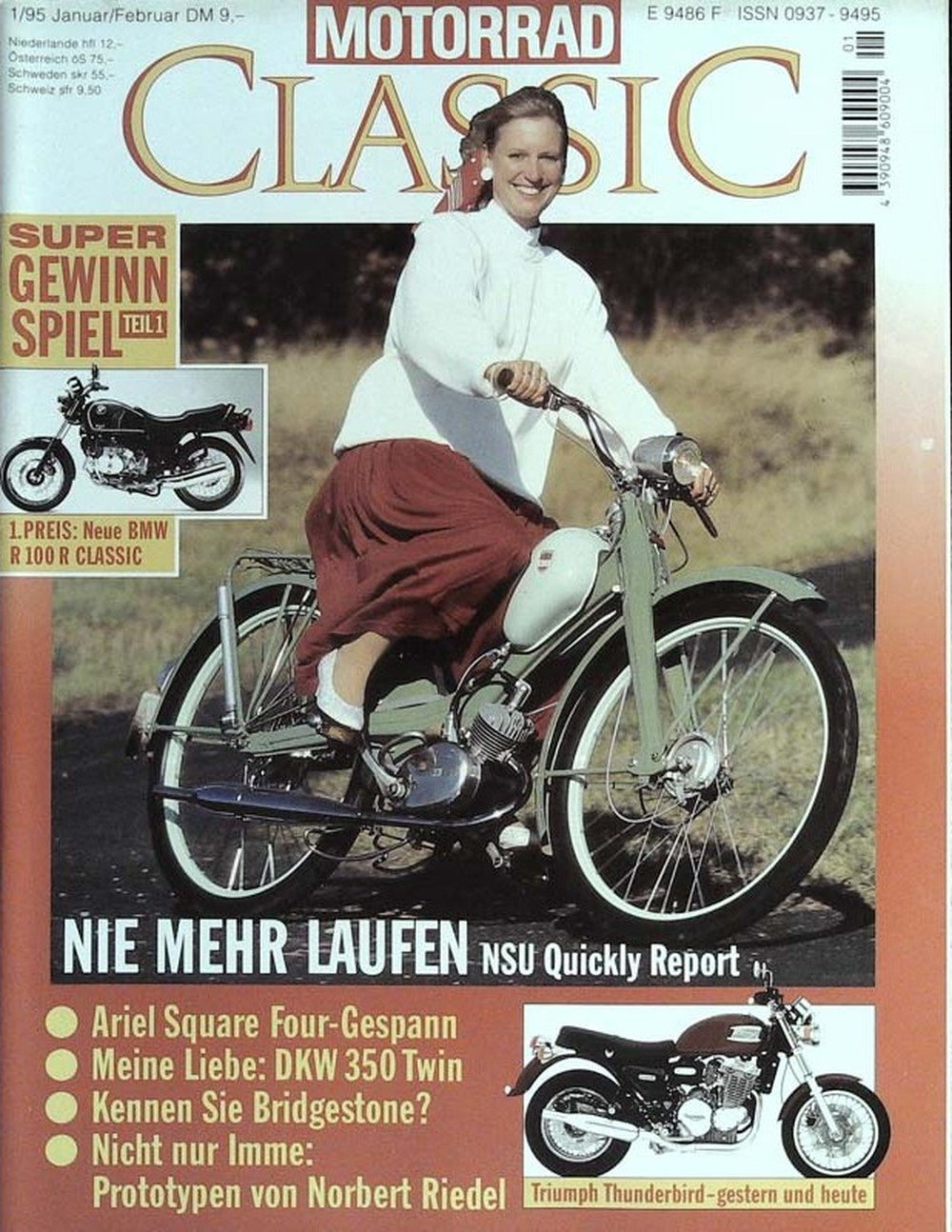 Motorrad Classic Magazin Deutschland 1995-01 Norbert Riedel NSU BMW Ariel DKW