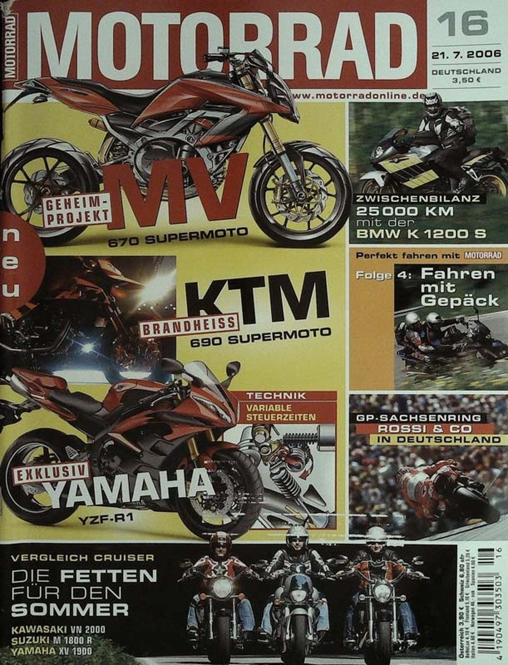 Motorrad Magazin Deutschland 2006-16 Valentino Rossi