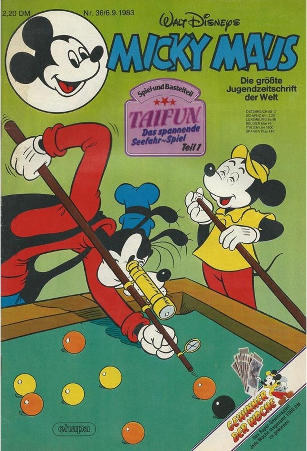 Micky Maus Magazin Deutschland 1983-36 Mickey Mouse Goofy