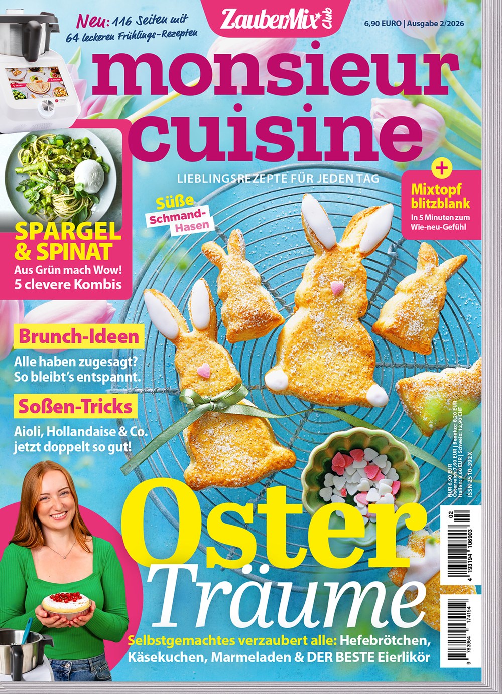 Monsieur Magazin Deutschland 2026-03 Ostern Ostergebäck Schmand-Hasen