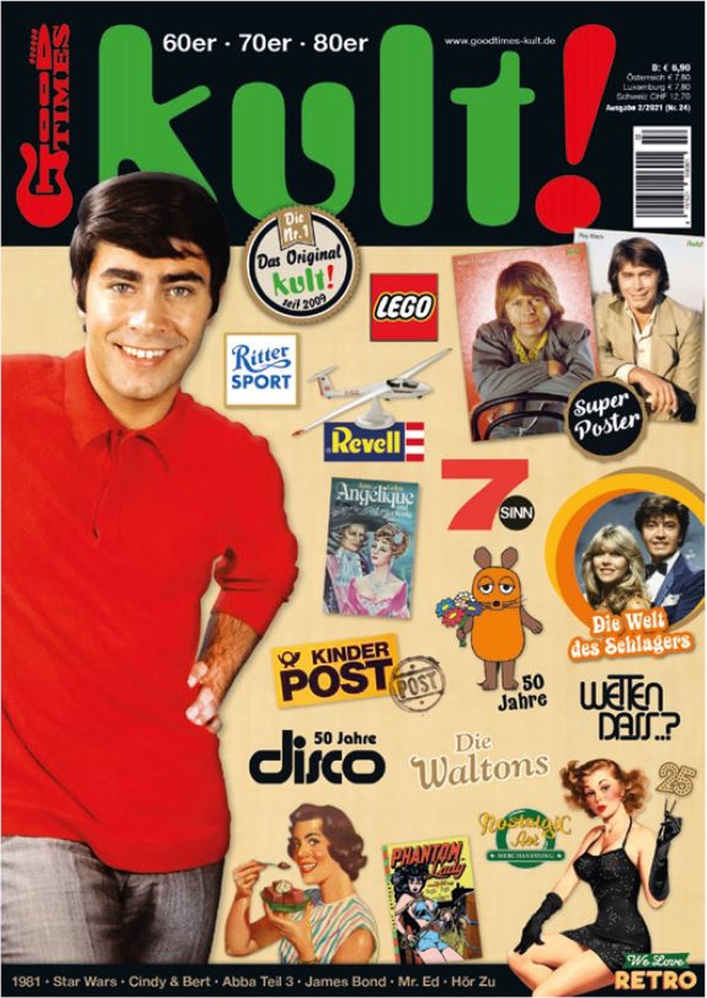 Kult Magazin Deutschland 2021-02 Roy Black ABBA Cindy & Bert James Bond