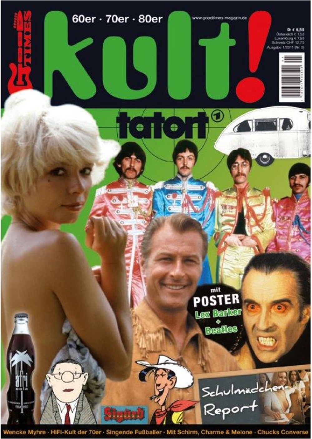 Kult Magazin Deutschland 2011-01 The Beatles Christopher Lee Lex Barker Wencke Myhre