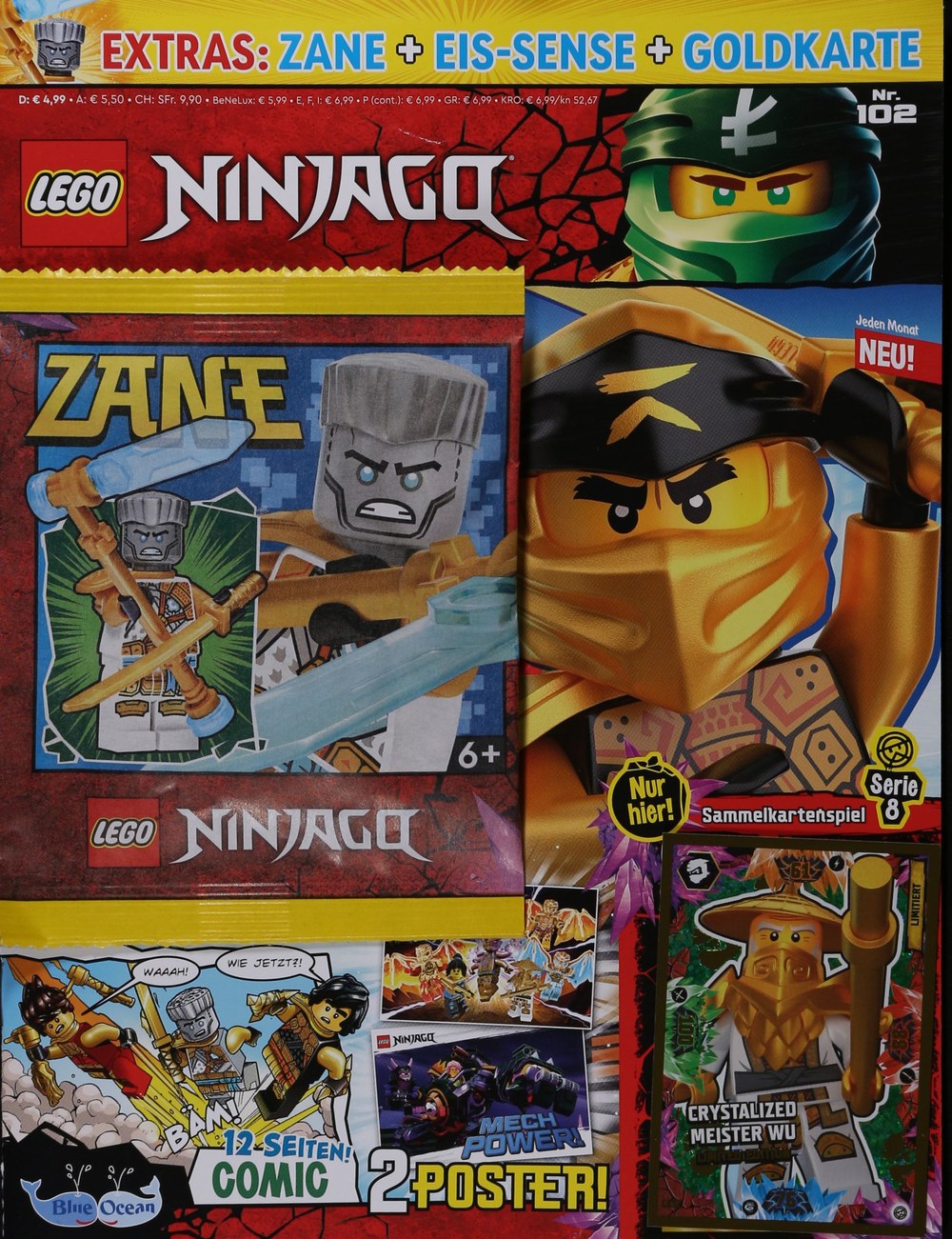 Lego Ninjago Magazin Deutschland 2023-102 Zane Meister Wu