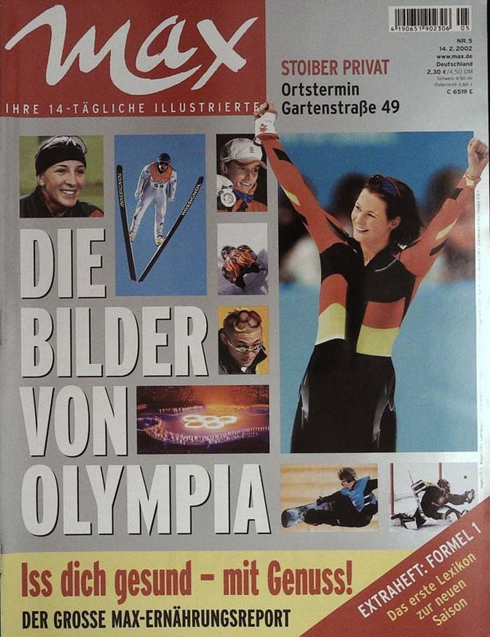Max Magazin Deutschland 2002-05 Claudia Pechstein Edmund Stoiber