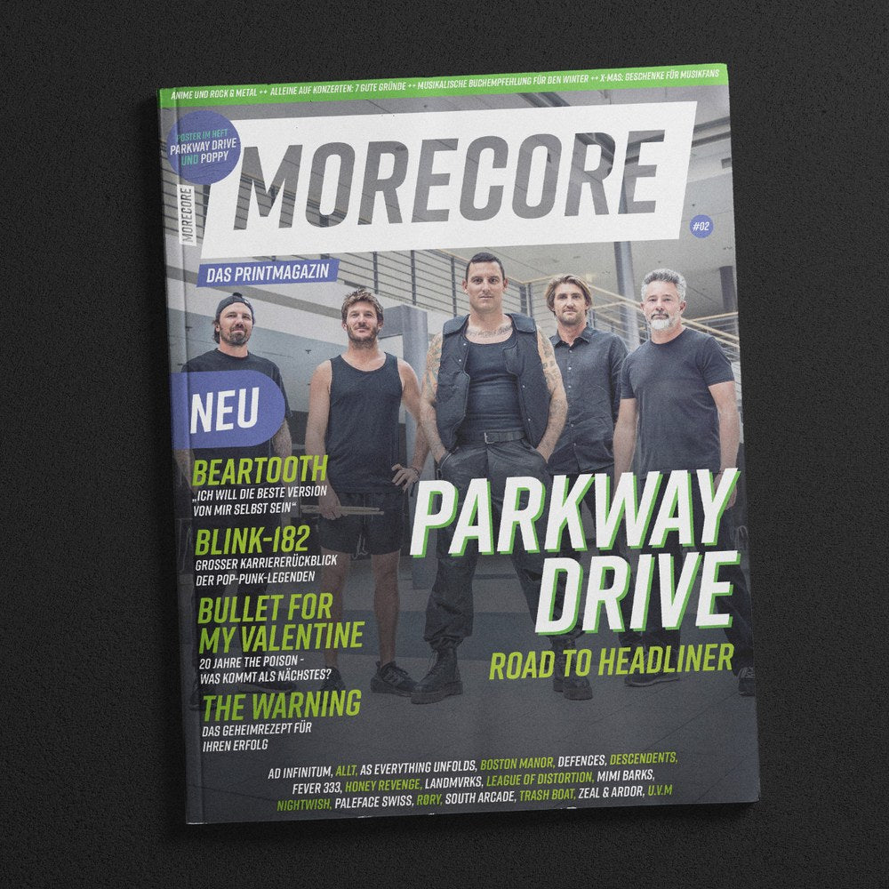MoreCore Magazin Deutschland 2024-02 Parkway Drive Beartooth Blink-182 Bullet For My Valentine The Warning