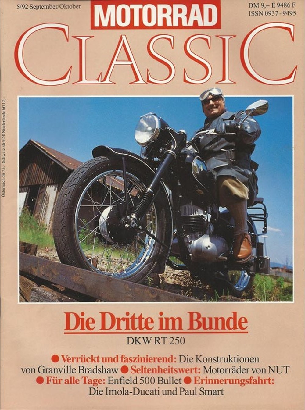 Motorrad Classic Magazin Deutschland 1992-05 Granville Bradshaw Paul Smart NUT