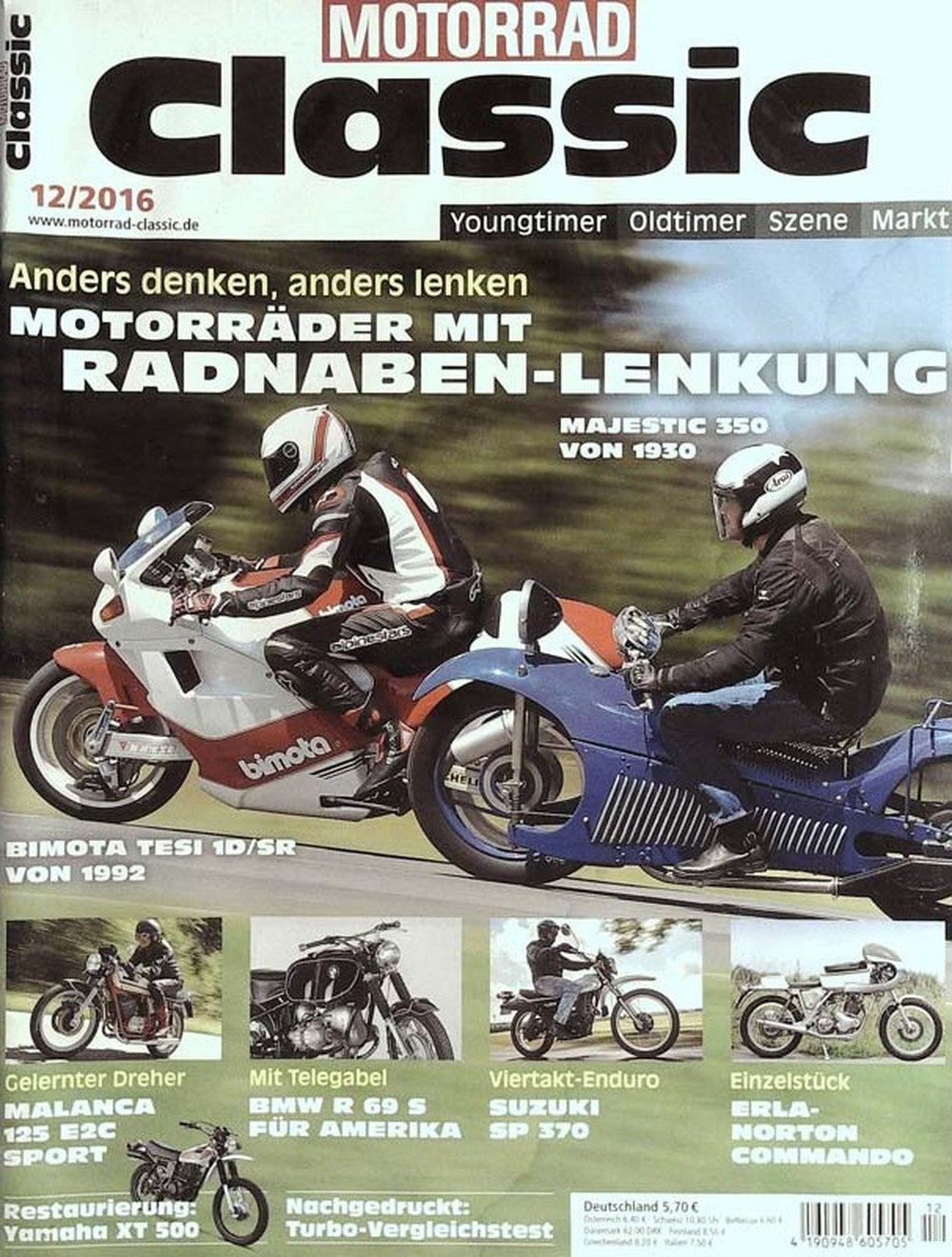 Motorrad Classic Magazin Deutschland 2016-12 Bimota Majestic Malanca BMW Suzuki