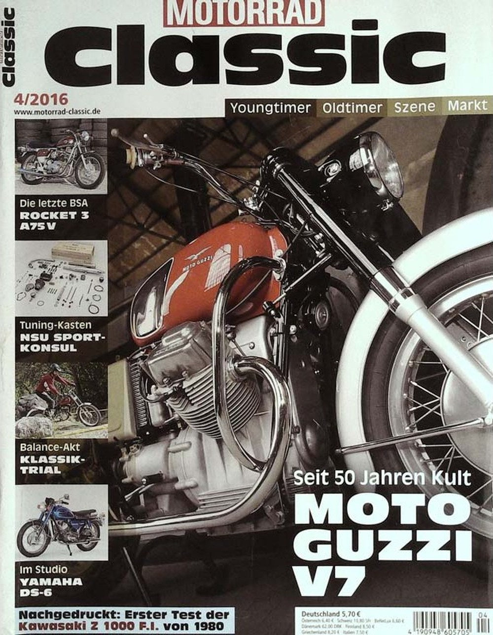 Motorrad Classic Magazin Deutschland 2016-04 Moto Guzzi BSA NSU Yamaha Kawasaki