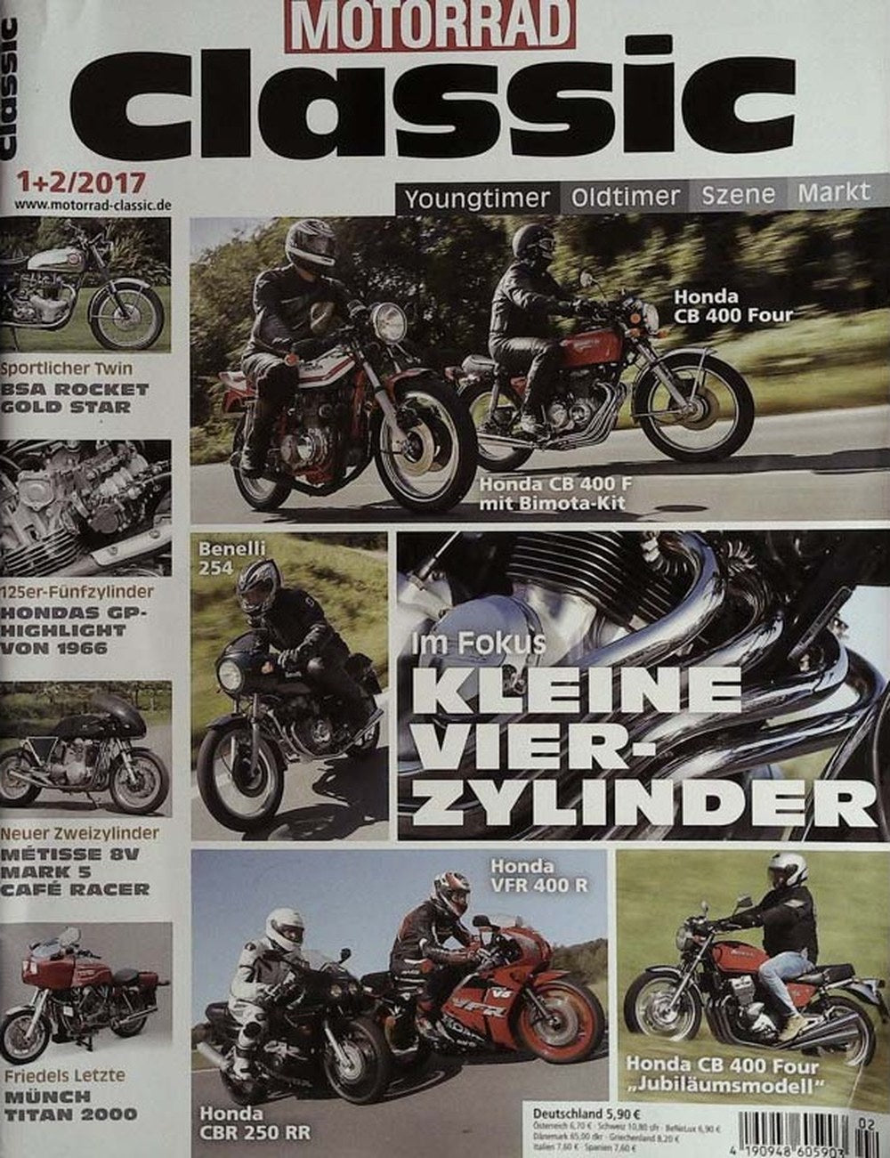 Motorrad Classic Magazin Deutschland 2017-02 Motorrad Klassische Motorräder Vierzylinder