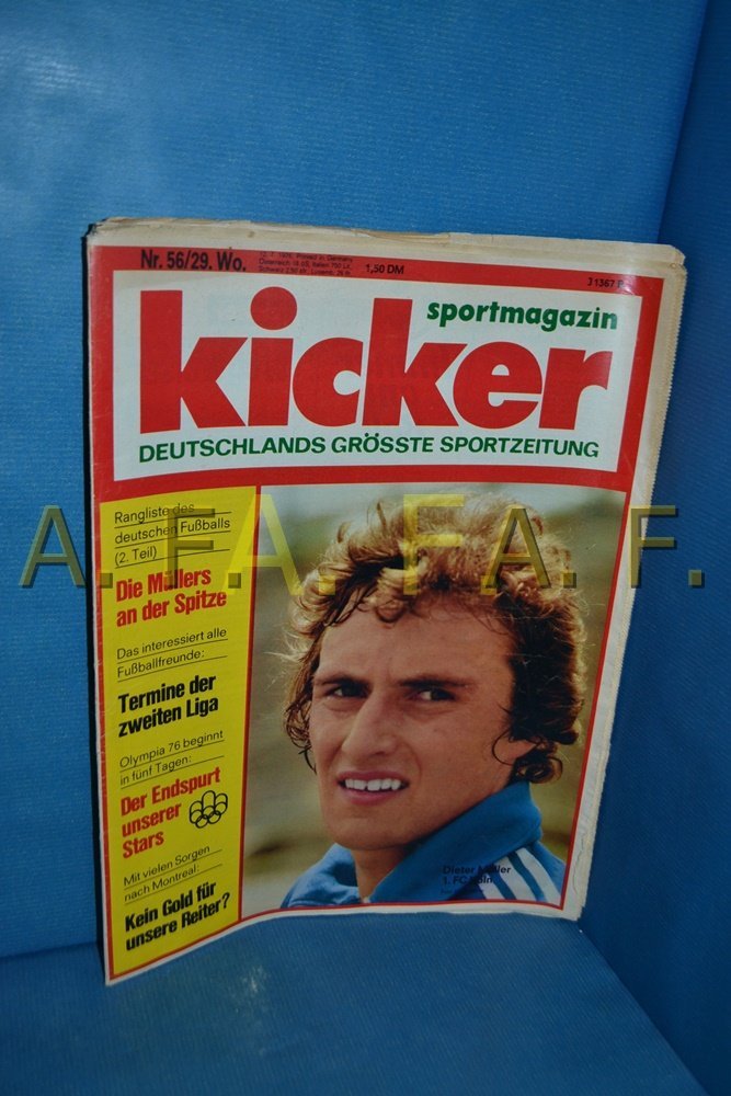 Kicker Tijdschrift Duitsland 1976-56 Dieter Müller Originele uitgave