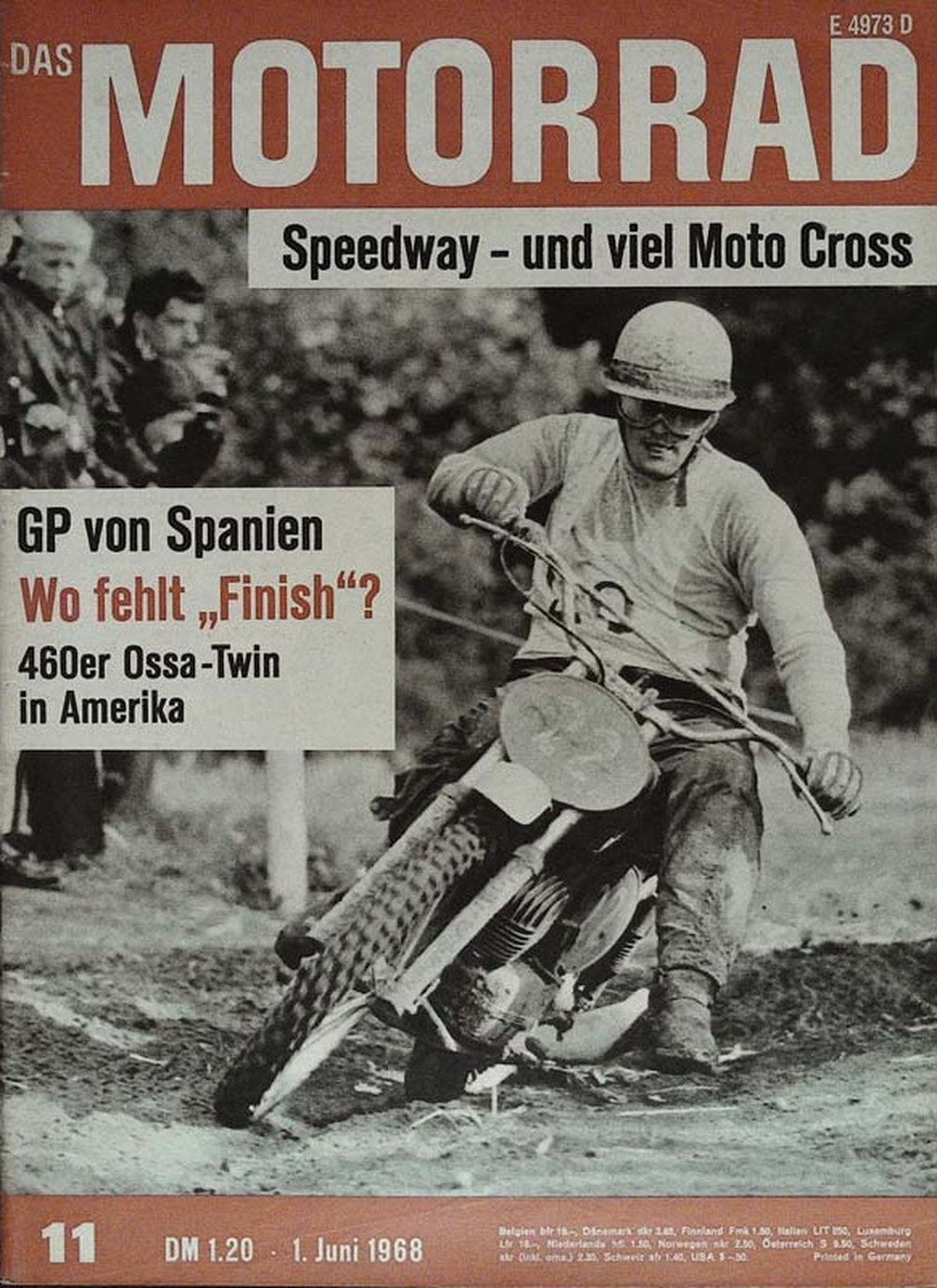 Motorrad Magazin Deutschland 1968-11 Motocross Speedway Spanischer Grand Prix