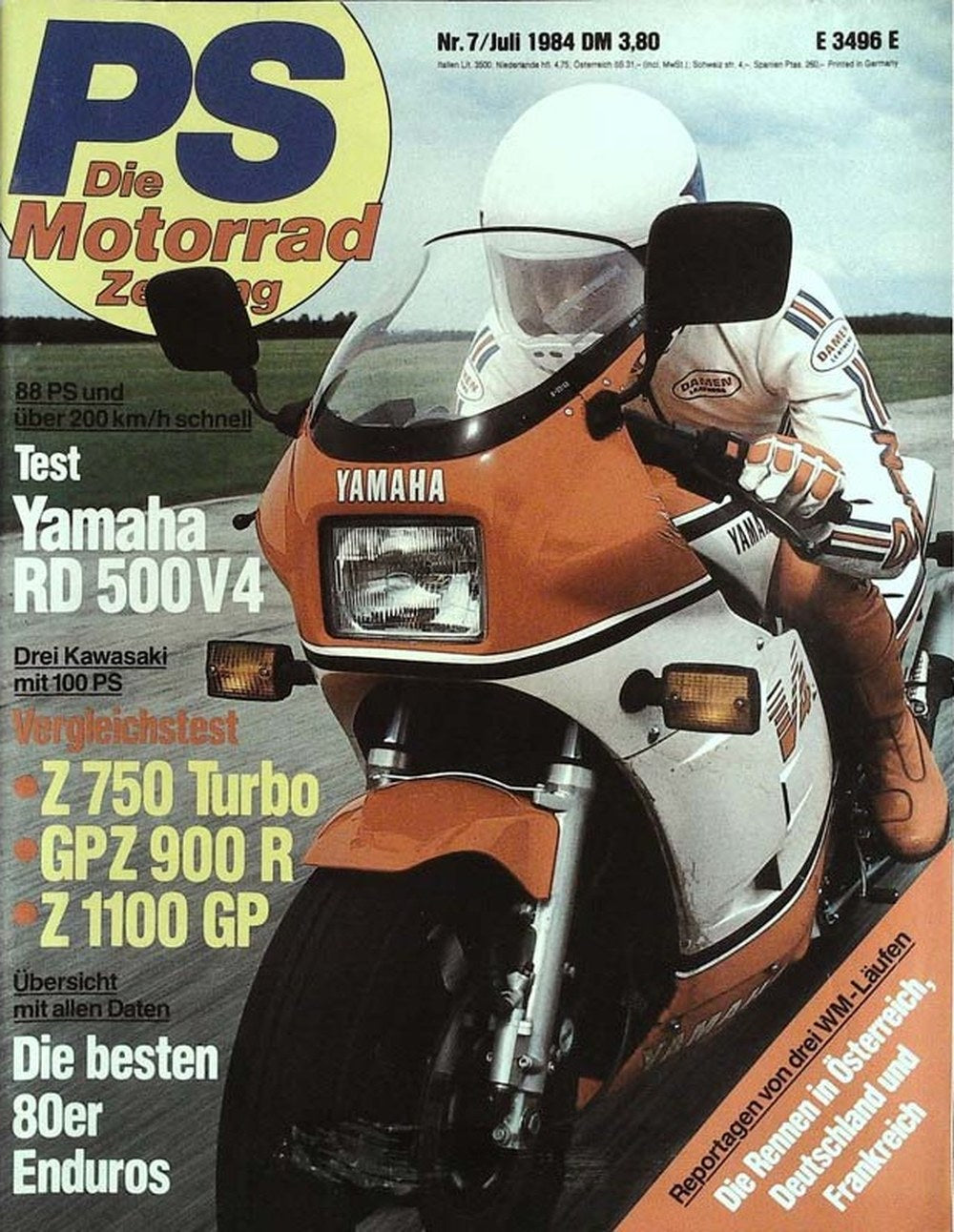 Motorrad Magazine Germany 1984-07 Original Print Issue