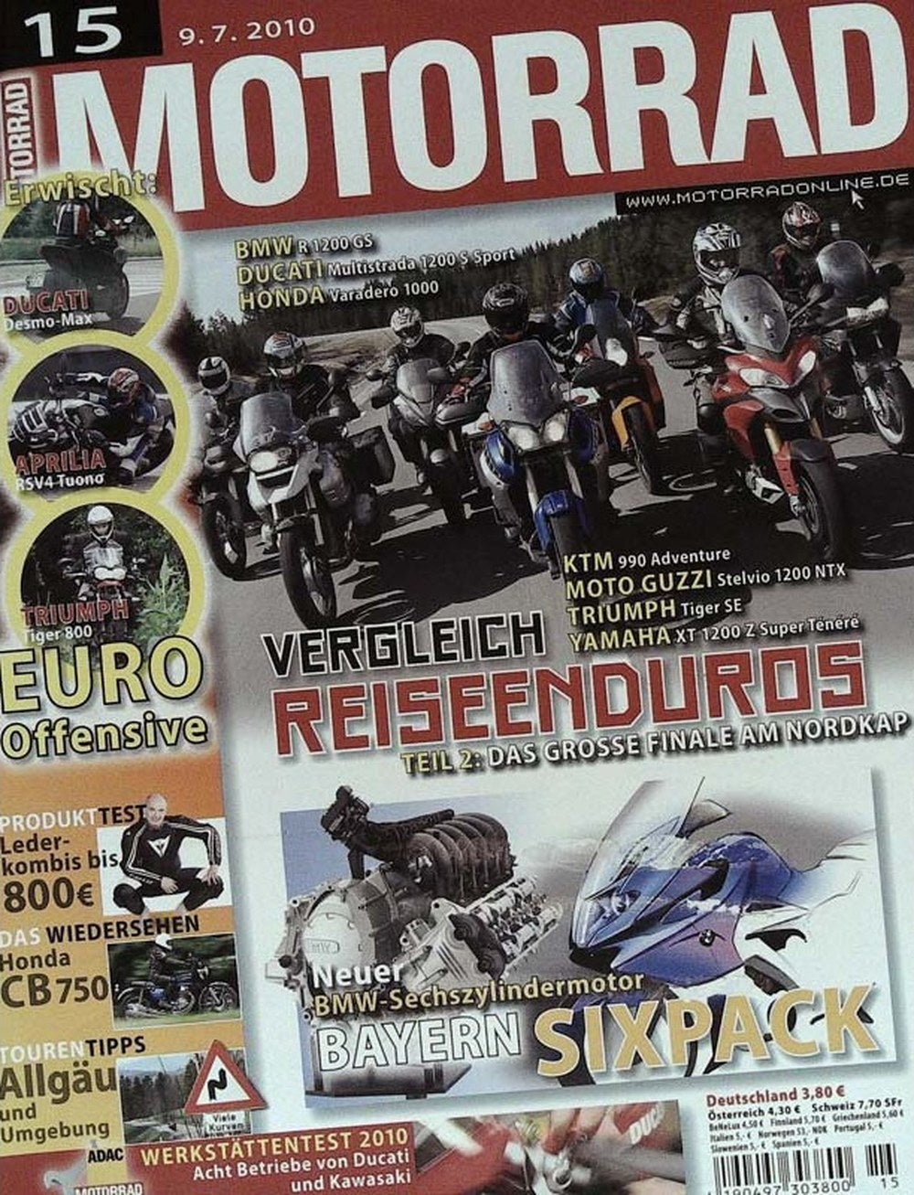 Motorrad Magazin Deutschland 2010-15 BMW Ducati Honda Aprilia Triumph