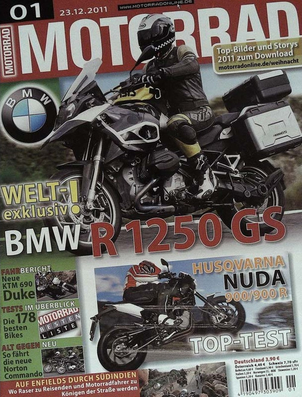 Motorrad Tijdschrift Duitsland 2011-01 Originele uitgave