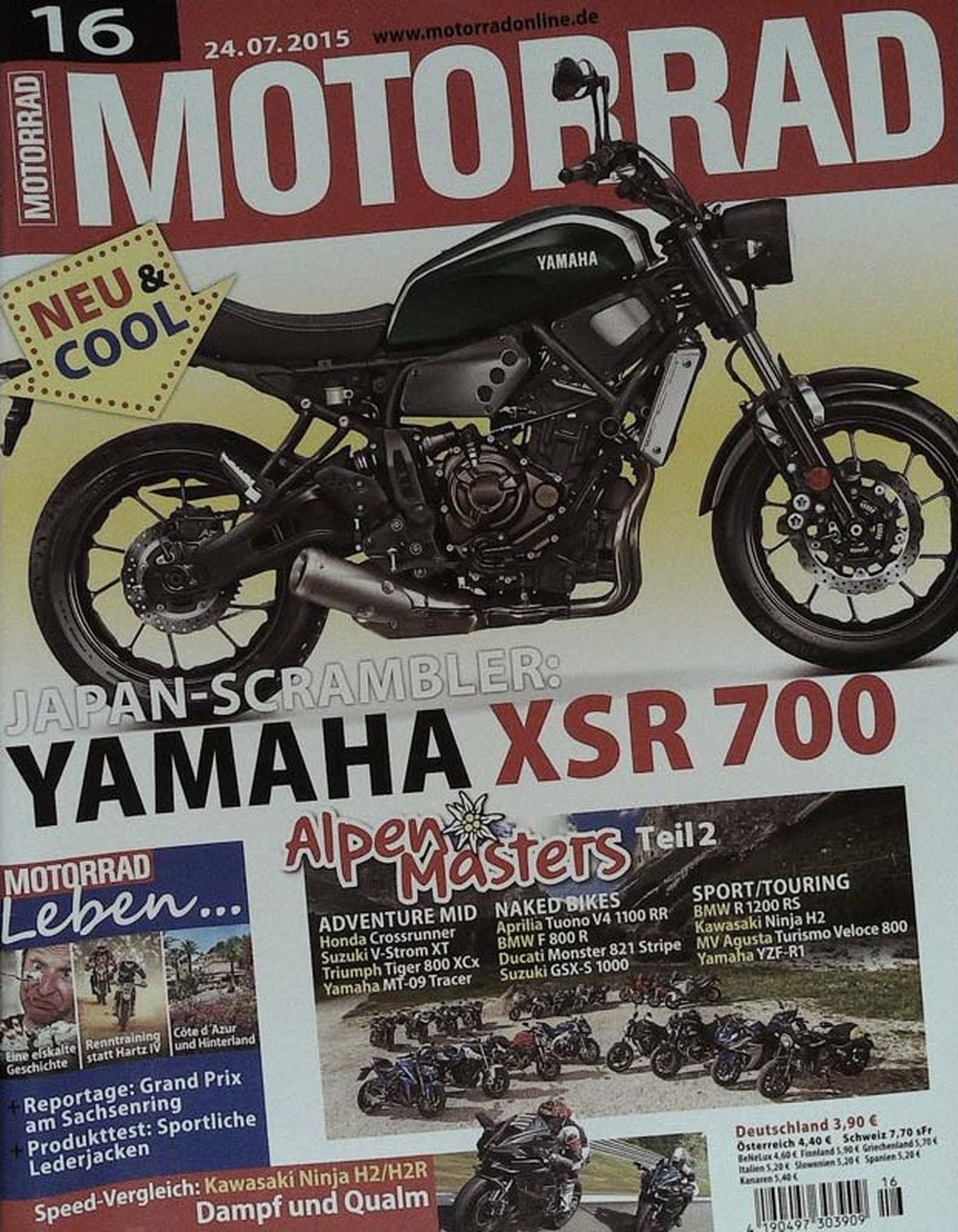Motorrad Magazin Deutschland 2015-16 Motorrad Yamaha XSR 700 Scrambler