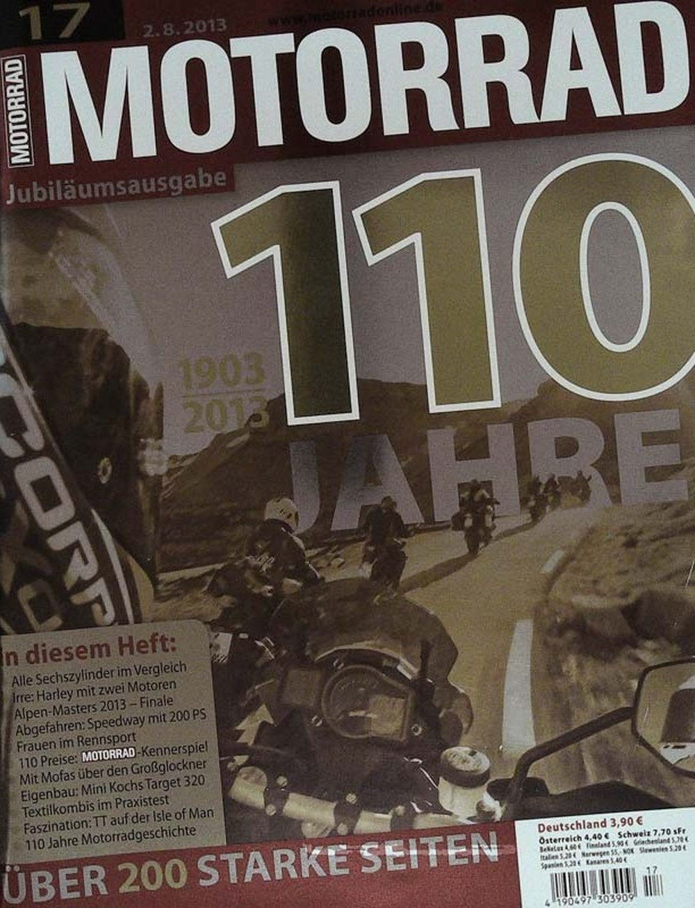 Motorrad Magazin Deutschland 2013-17 Motorrad Jubiläum 110 Jahre Motorradgeschichte