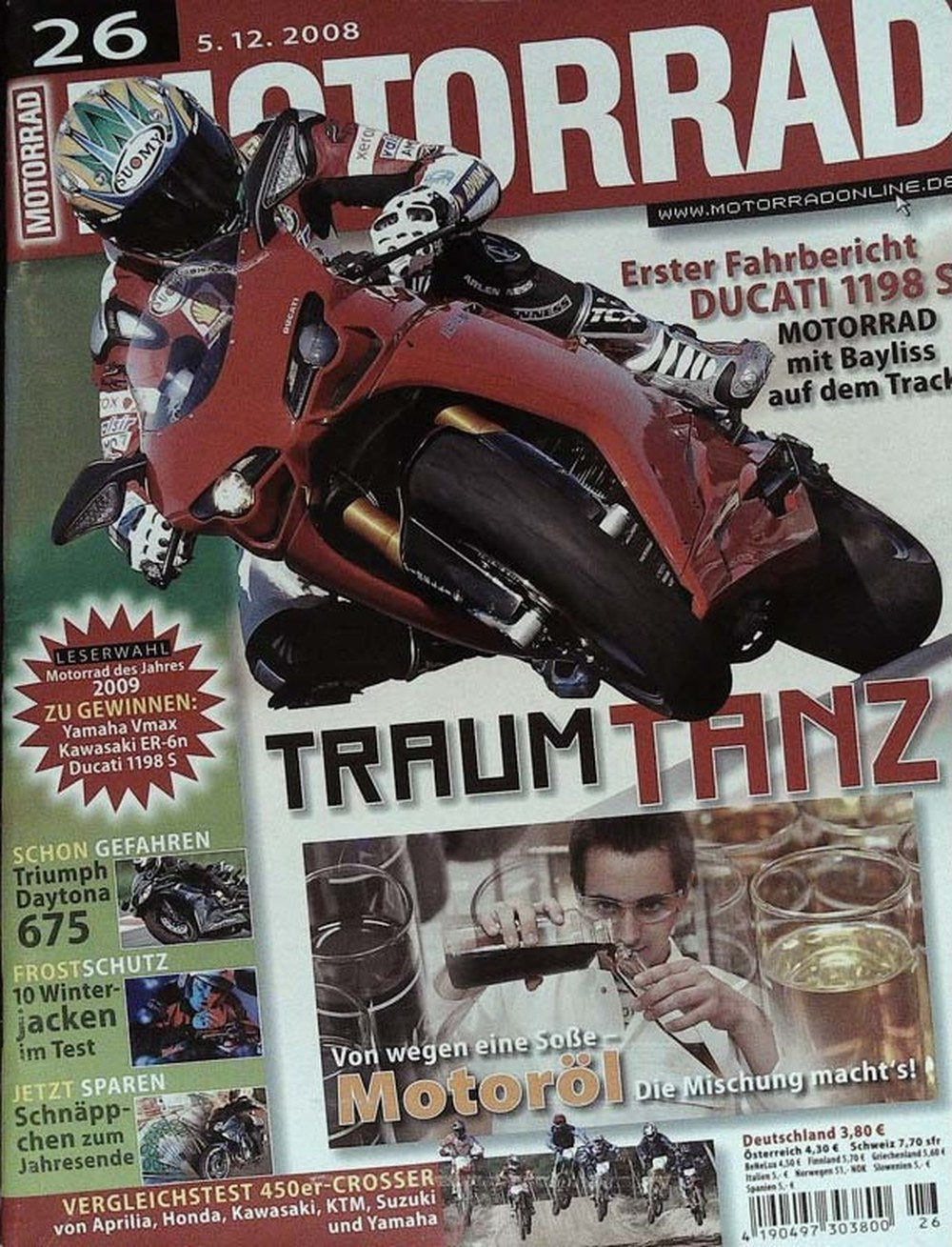 Motorrad Magazin Deutschland 2008-26 Troy Bayliss Aprilia Honda Kawasaki KTM
