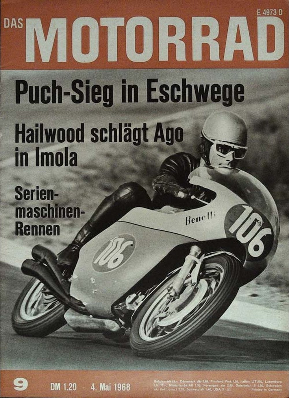 Motorrad Magazin Deutschland 1968-09 Mike Hailwood Giacomo Agostini