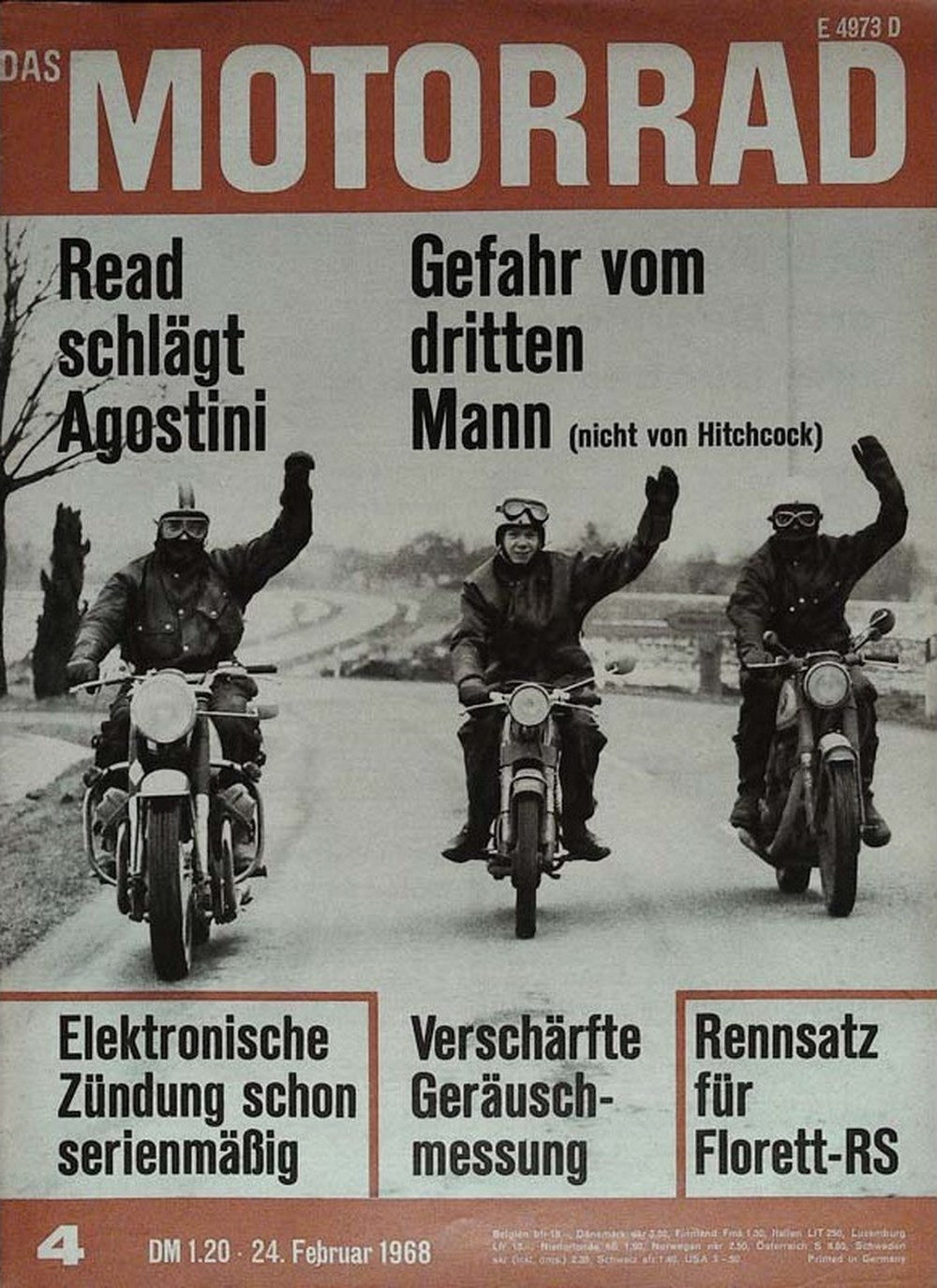 Motorrad Magazin Deutschland 1968-04 Phil Read Giacomo Agostini