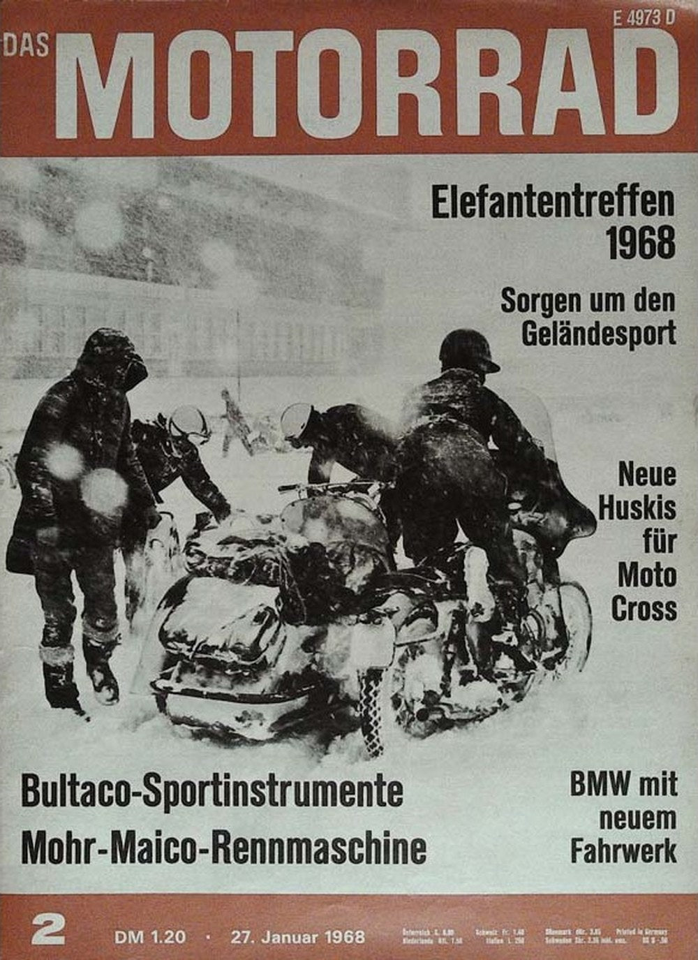 Motorrad Magazin Deutschland 1968-02 Bultaco BMW Maico