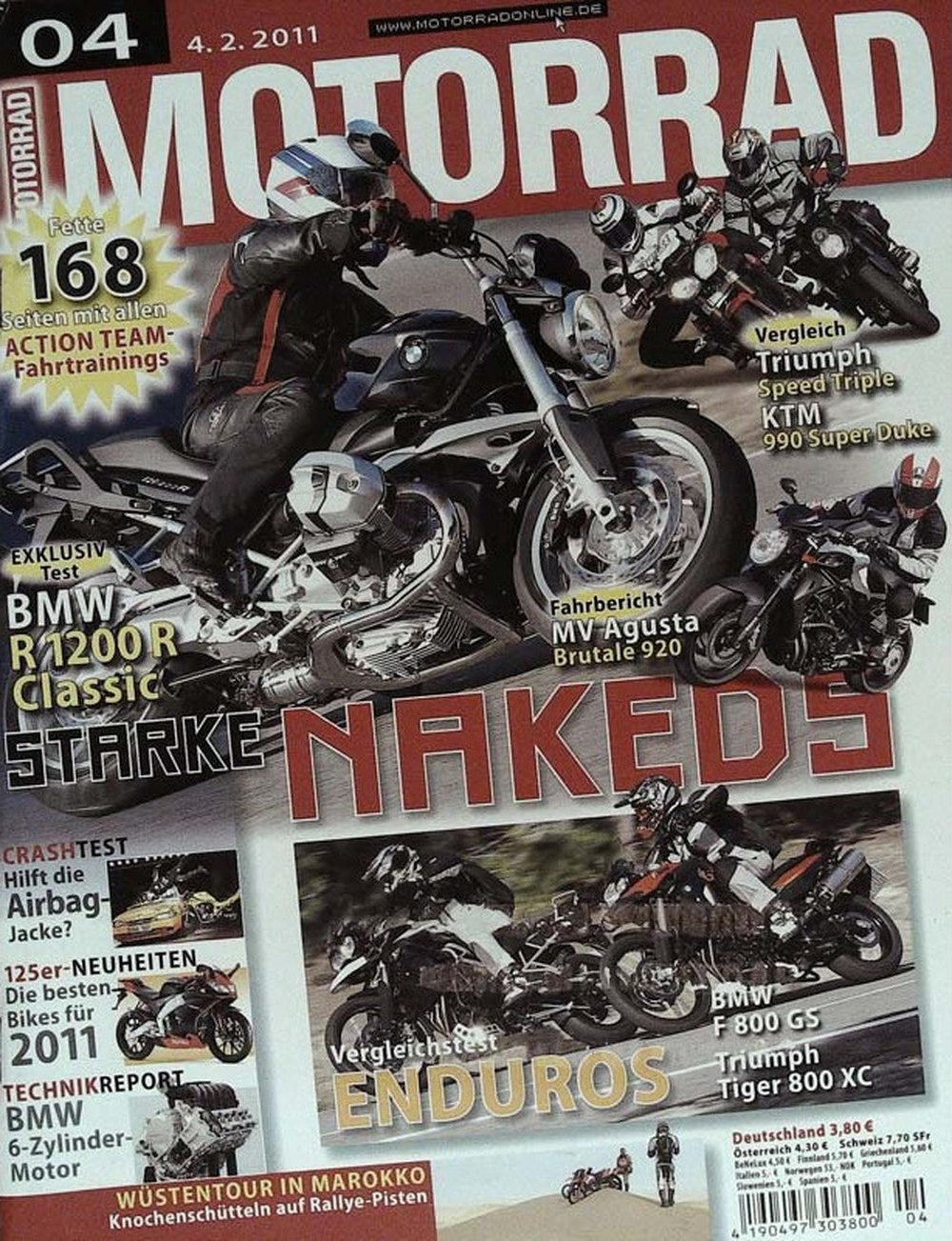 Motorrad Tijdschrift Duitsland 2011-04 Originele uitgave