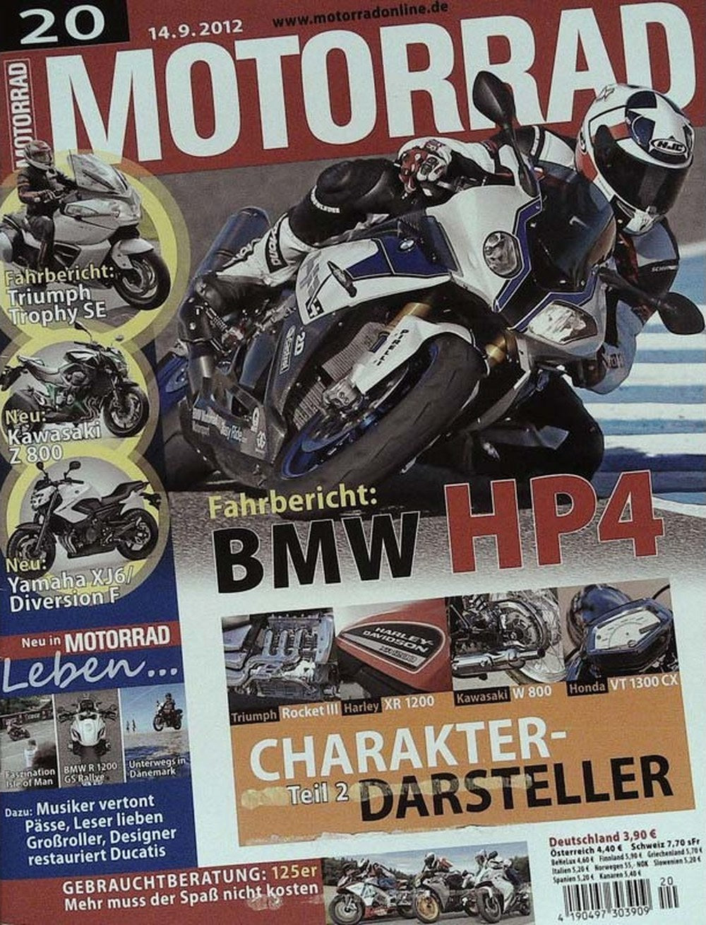 Motorrad Magazin Deutschland 2012-20 BMW HP4 Motorrad Fahrbericht