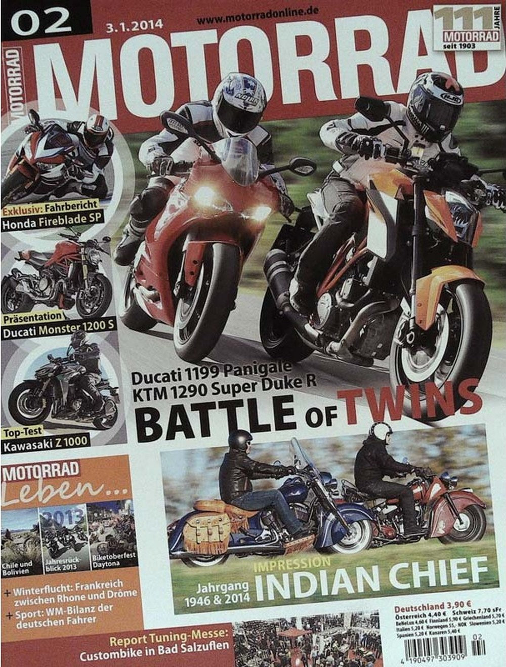 Motorrad Rivista Germania 2014-02 Edizione originale