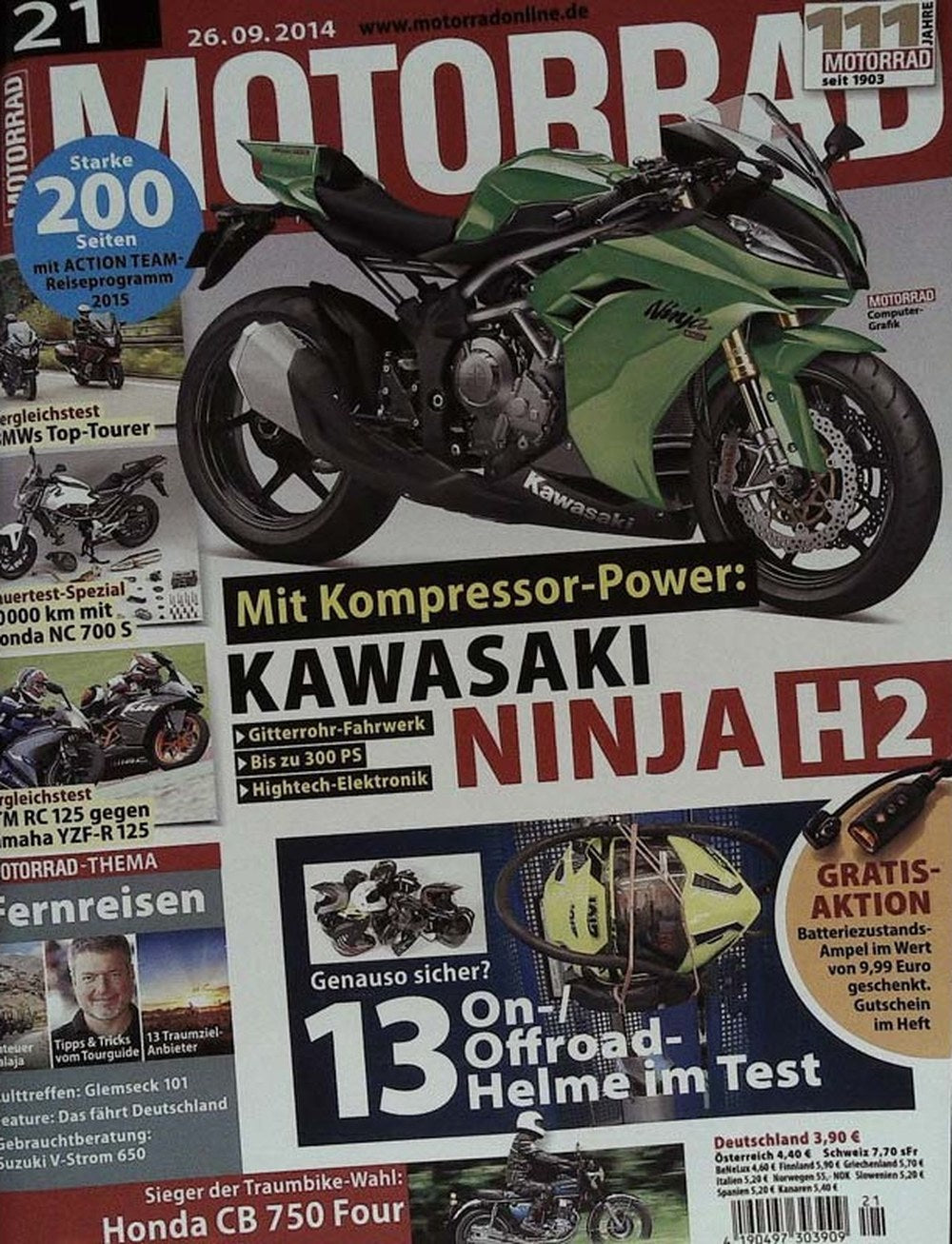 Motorrad Magazin Deutschland 2014-21 Kawasaki Ninja H2