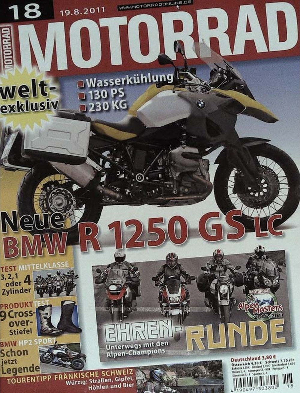 Motorrad Magazin Deutschland 2011-18 BMW R 1250 GS LC Motorrad Wasserkühlung