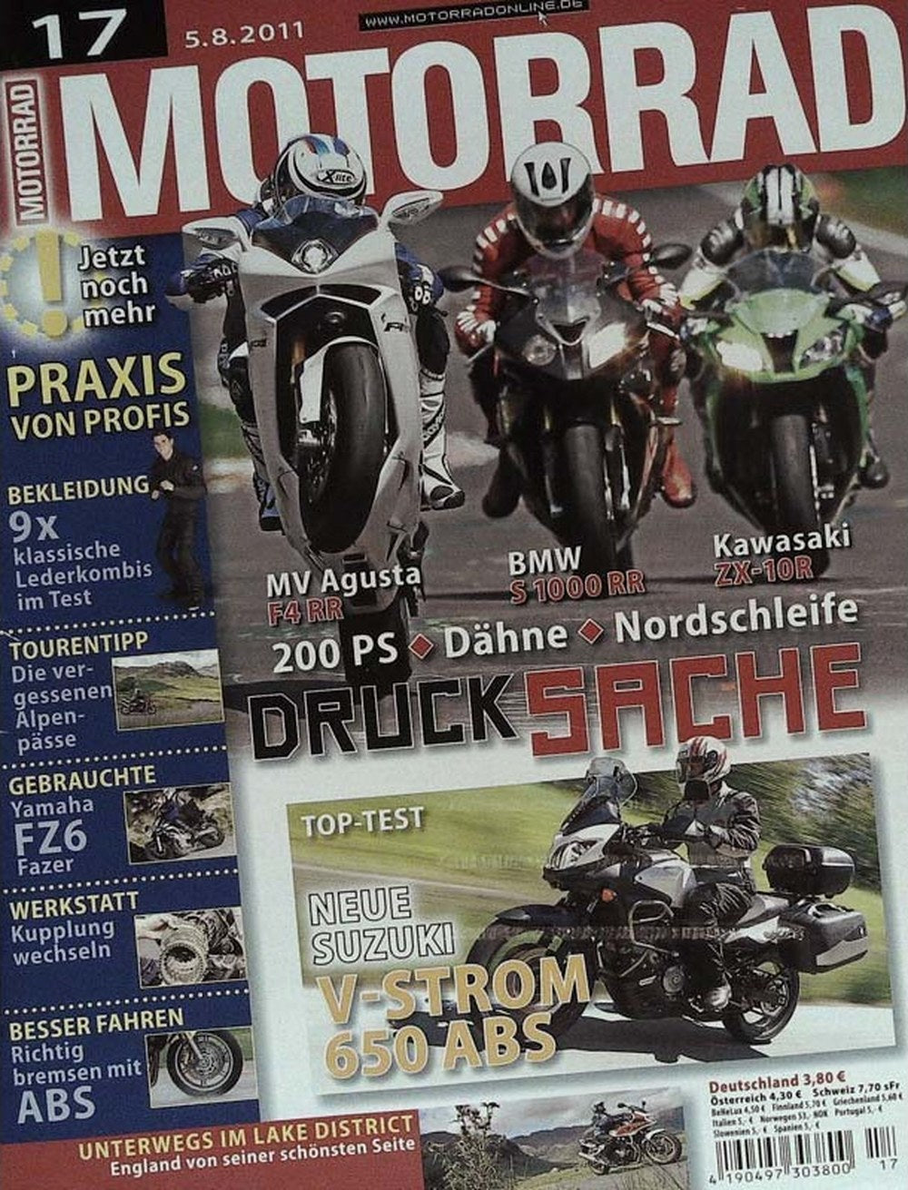 Motorrad Magazin Deutschland 2011-17 Motorrad MV Agusta F4 RR BMW S 1000 RR