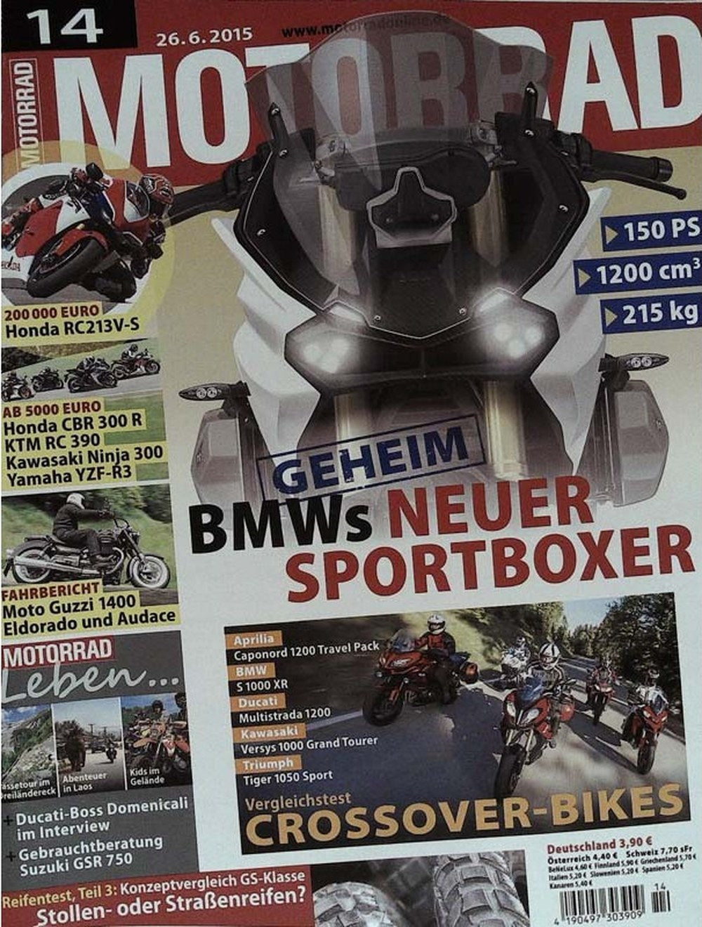 Motorrad Magazin Deutschland 2015-14 BMW Sportboxer Crossover Vergleichstest Honda RC213V-S