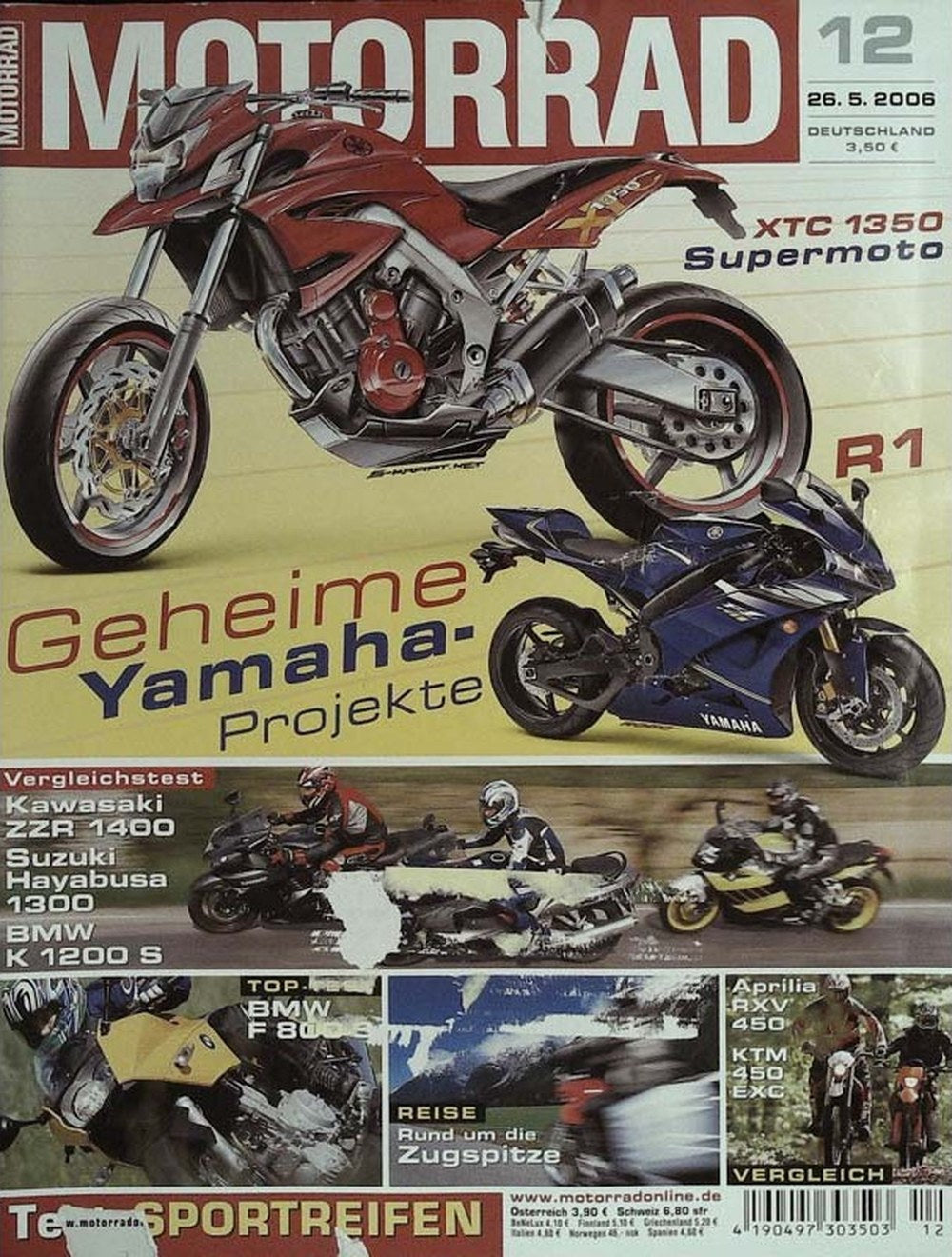 Motorrad Magazin Deutschland 2006-12 Yamaha Kawasaki Suzuki BMW Aprilia
