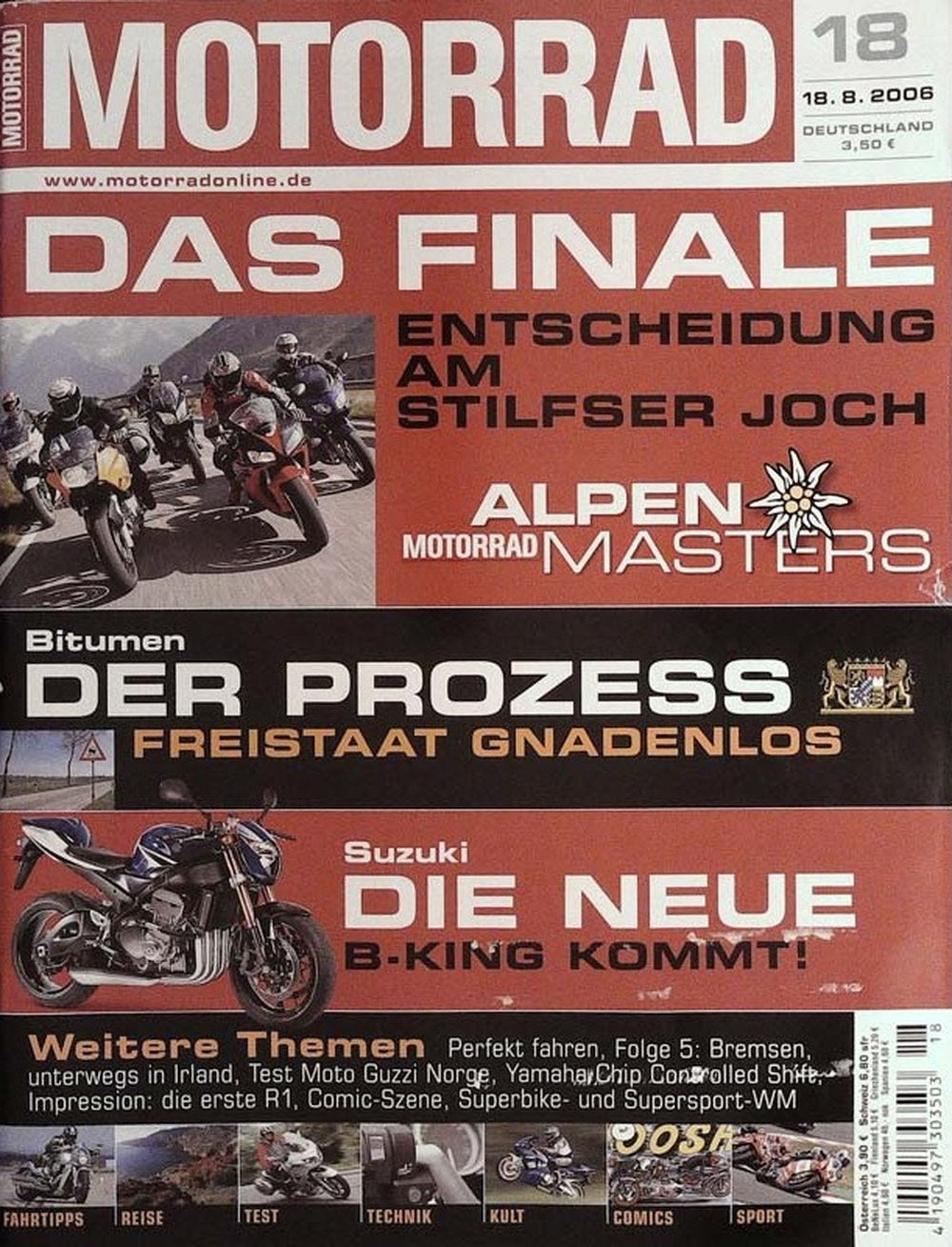 Motorrad Magazin Deutschland 2006-18 Moto Guzzi Yamaha Suzuki
