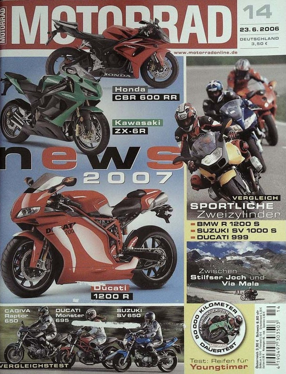 Motorrad Magazin Deutschland 2006-14 Motorrad Honda CBR 600 RR Kawasaki ZX-6R