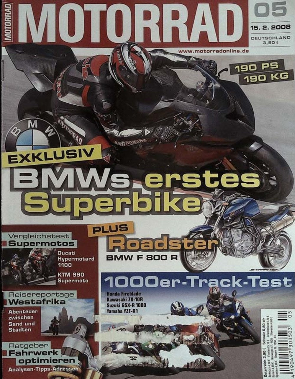 Motorrad Tijdschrift Duitsland 2008-05 – Michael Schumacher – Originele uitgave