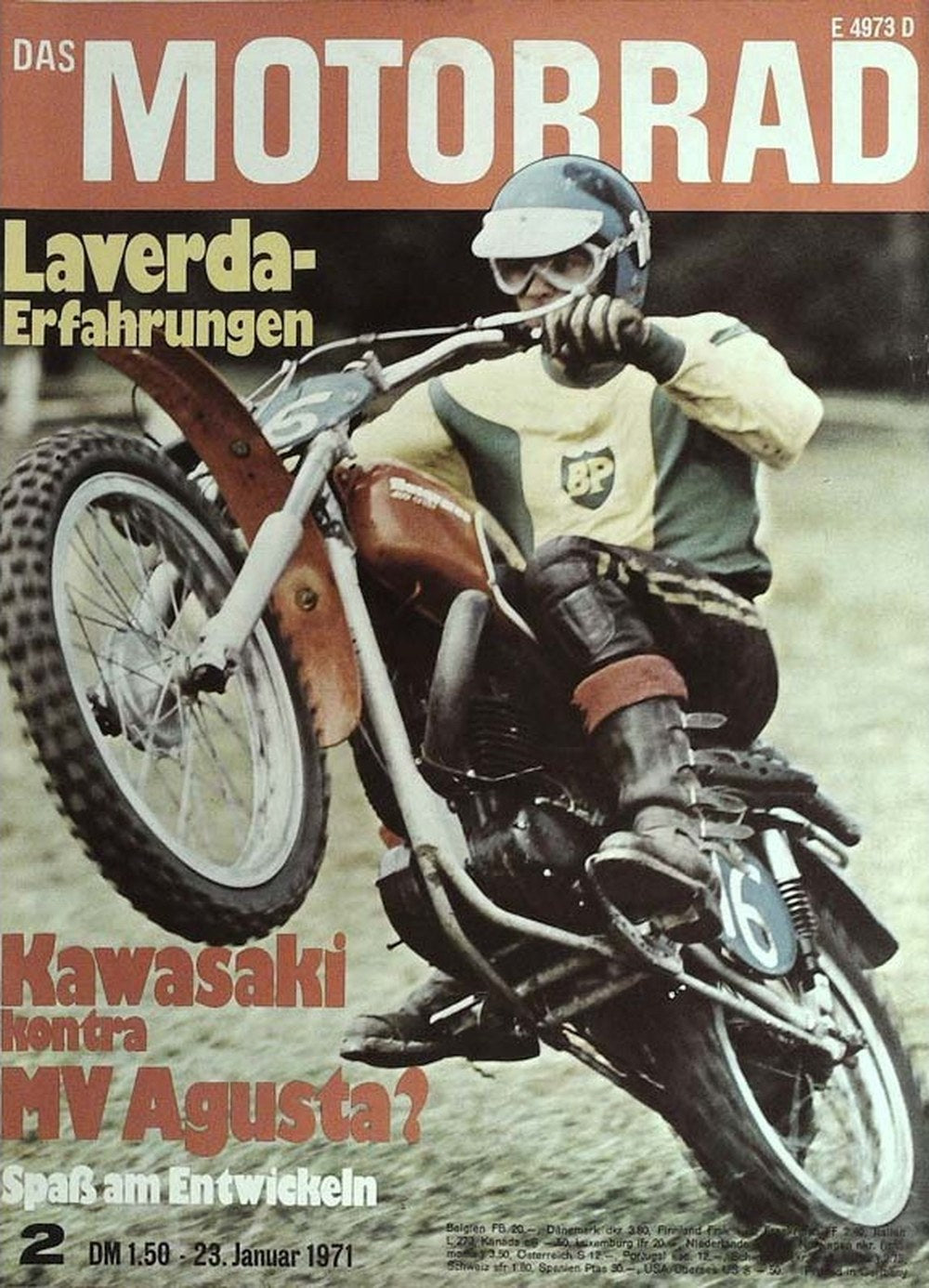 Motorrad Magazin Deutschland 1971-02 Kawasaki MV Agusta Laverda