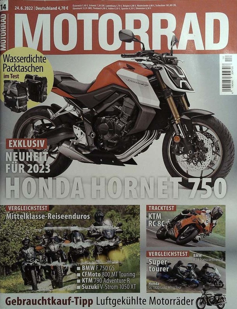 Motorrad Magazin Deutschland 2022-14 Honda Hornet 750 Motorrad Neuheit 2023