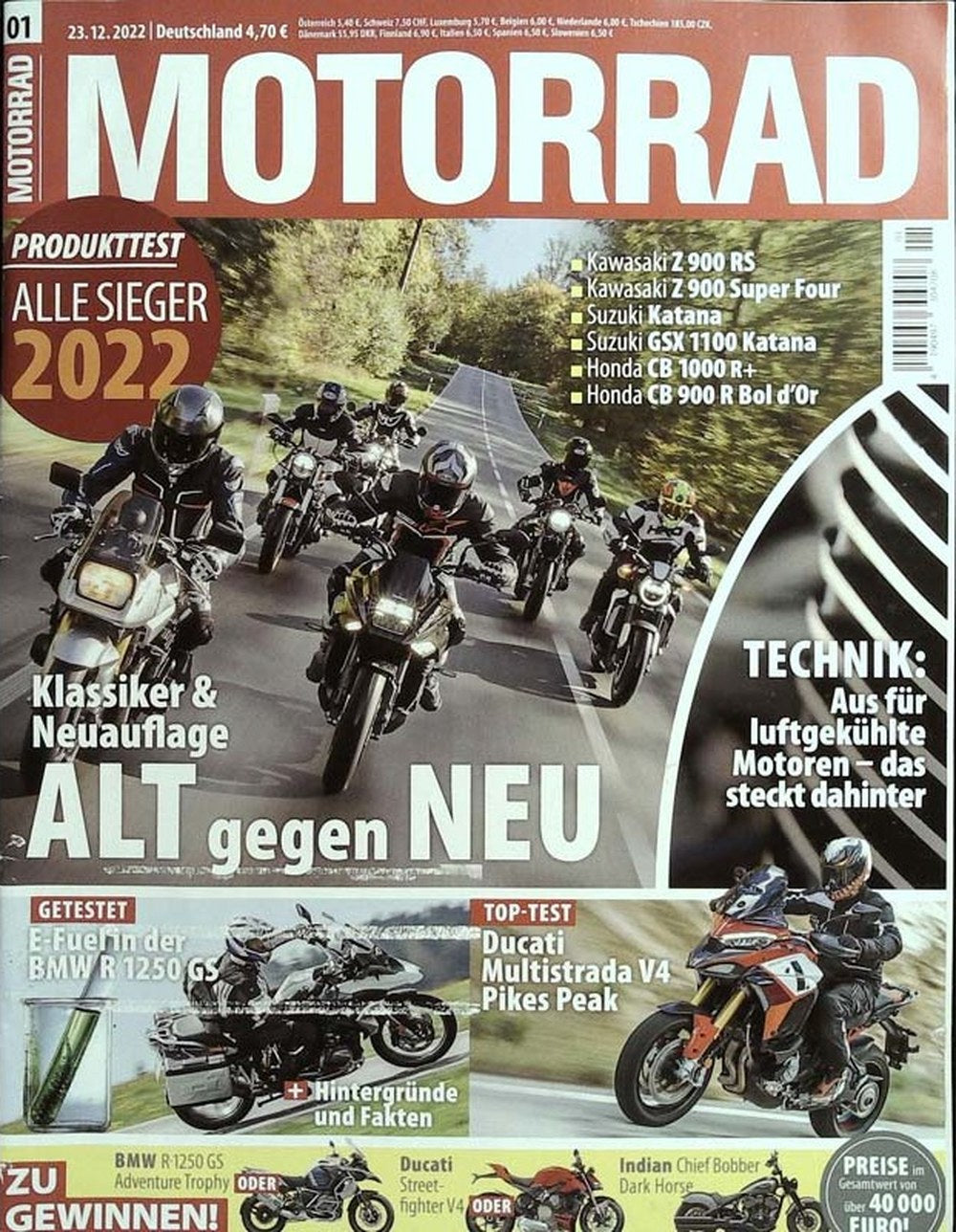 Motorrad Magazin Deutschland 2022-01 Kawasaki Z 900 RS Kawasaki Z 900 Super Four Suzuki Katana