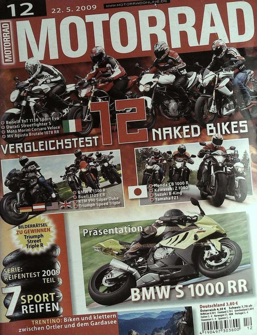 Motorrad Magazin Deutschland 2009-12 Motorrad Naked Bikes Vergleichstest