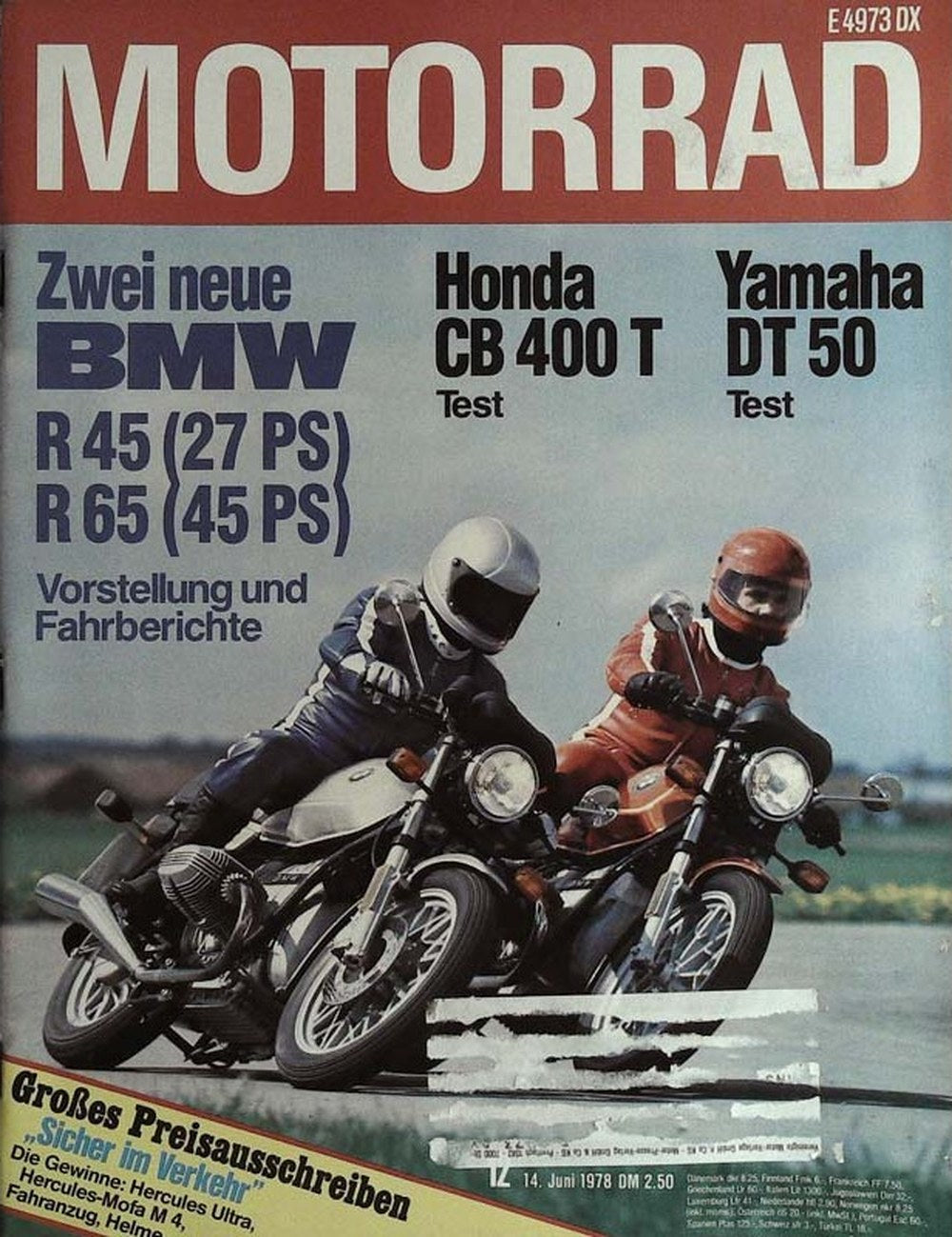 Motorrad Magazin Deutschland 1978-12 BMW R45 BMW R65 Honda CB 400 T