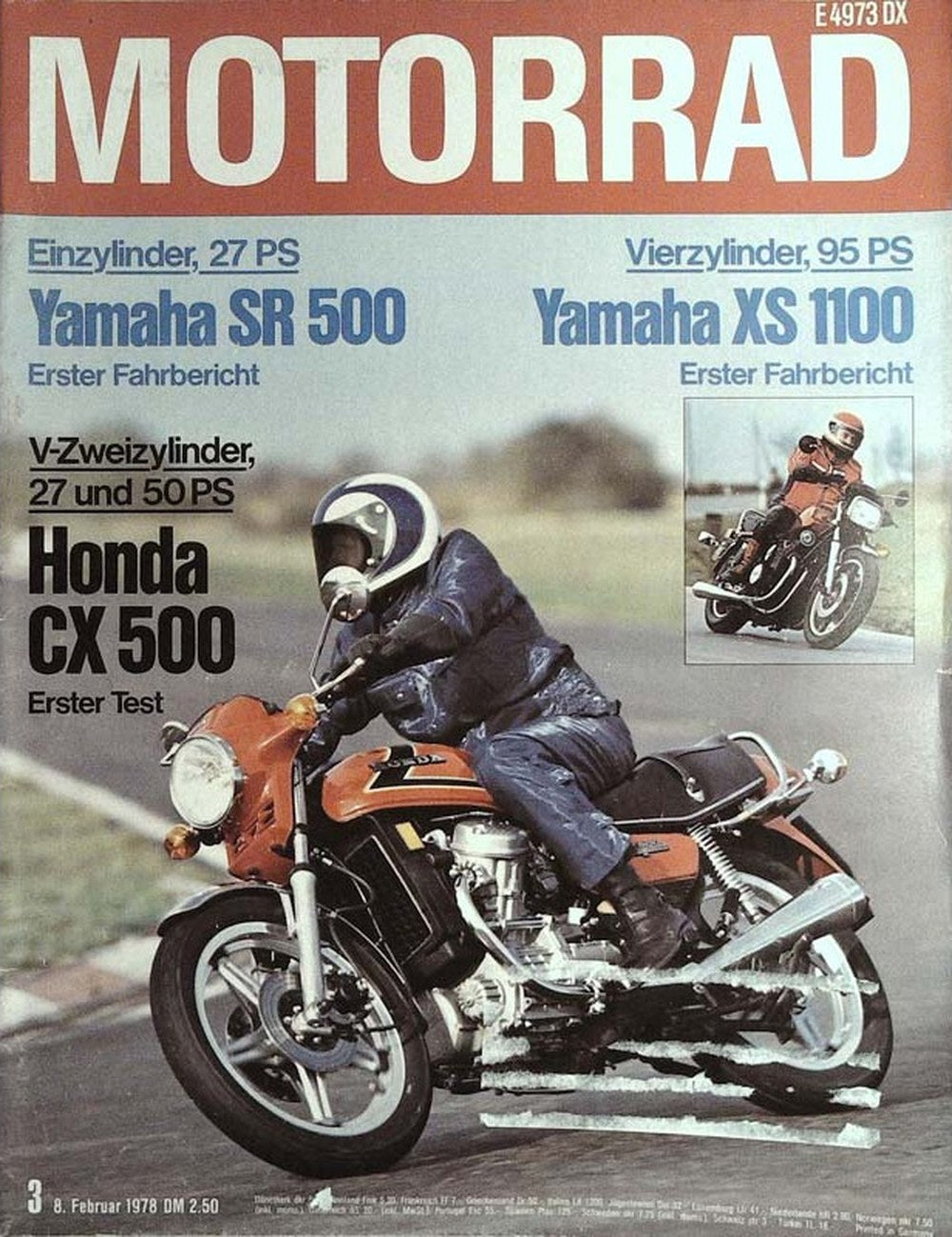 Motorrad Magazin Deutschland 1978-03 Yamaha SR 500 Yamaha XS 1100 Honda CX 500