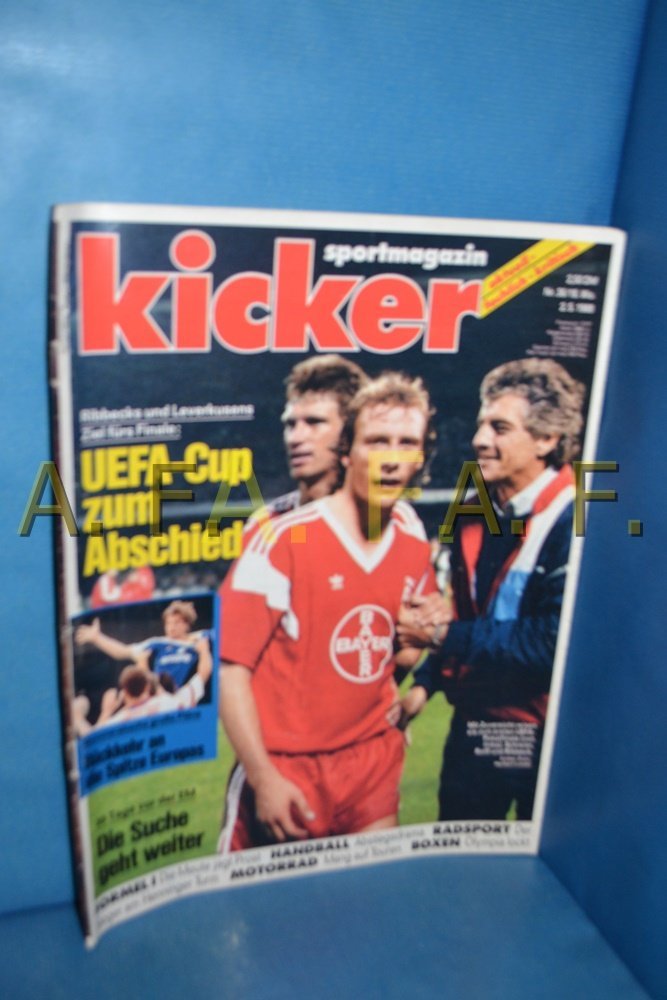 Kicker Magasin Tyskland 1988-36 Wolfgang Rolff Erich Ribbeck Herbert Liedel Bayer 04 Leverkusen Originaludgave
