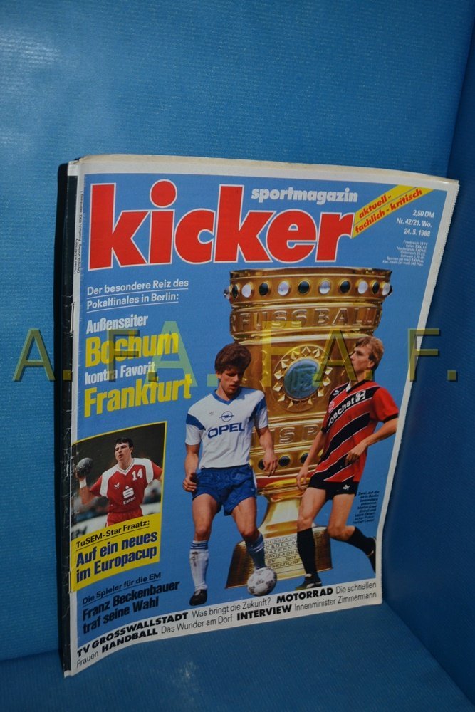 Kicker Revista Alemanha 1988-42 Martin Kree Lajos Détári Franz Beckenbauer Herbert Liedel VfL Bochum Edição original