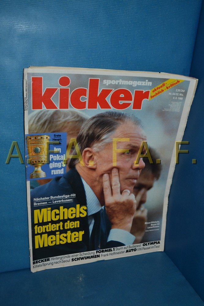 Kicker Magasin Tyskland 1988-64 Rinus Michels Originaludgave