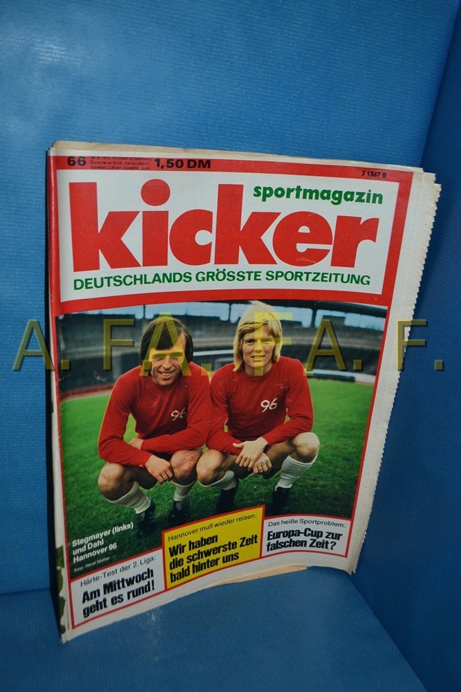 Kicker Magazine Allemagne 1975-66 Hannover 96 Édition originale